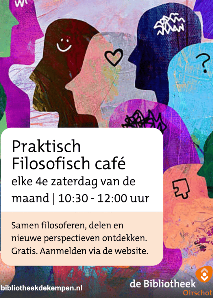 Filosofisch Caf&eacute; Leo Hollander Denk-Wijzer Bibliotheek De Kempen